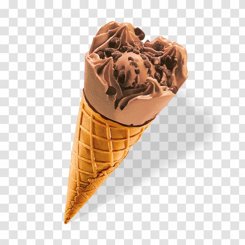 Chocolate Ice Cream Cones Waffle - Dulce De Leche Transparent PNG