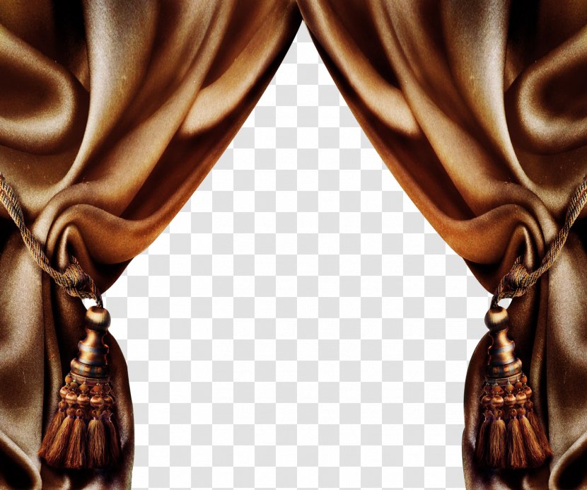 Window Theater Drapes And Stage Curtains Drapery Stock Photography - Silk - Vintage Brown Curtain Transparent PNG