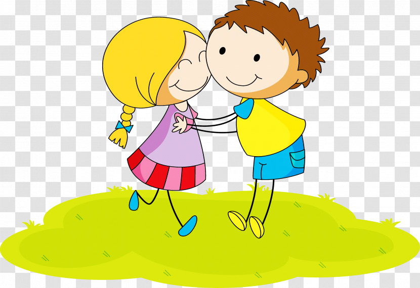 Cartoon Sharing Playing With Kids Child Art Child Transparent PNG