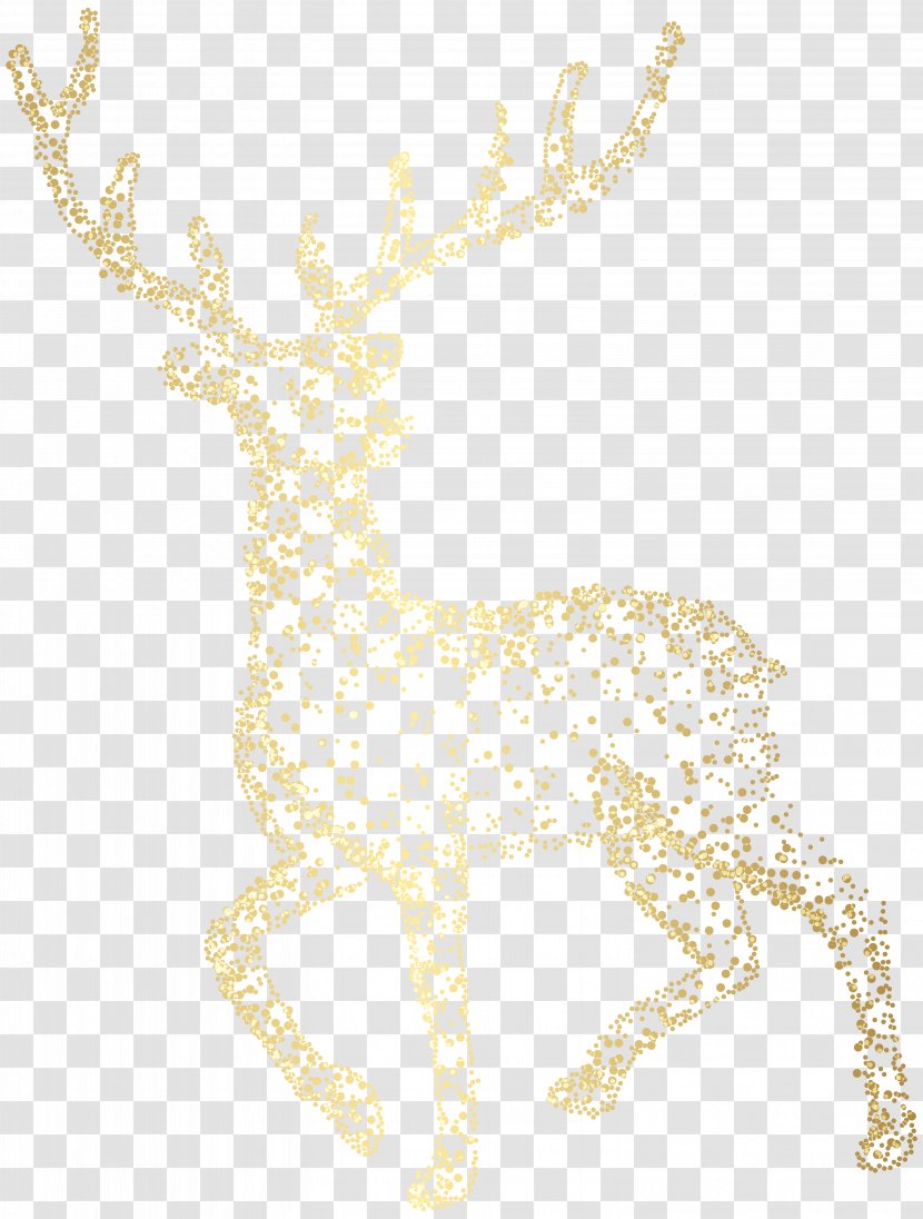 Reindeer Visual Arts Giraffe Antler Pattern - Vertebrate - Christmas Deer Ornament Clip Art Transparent PNG