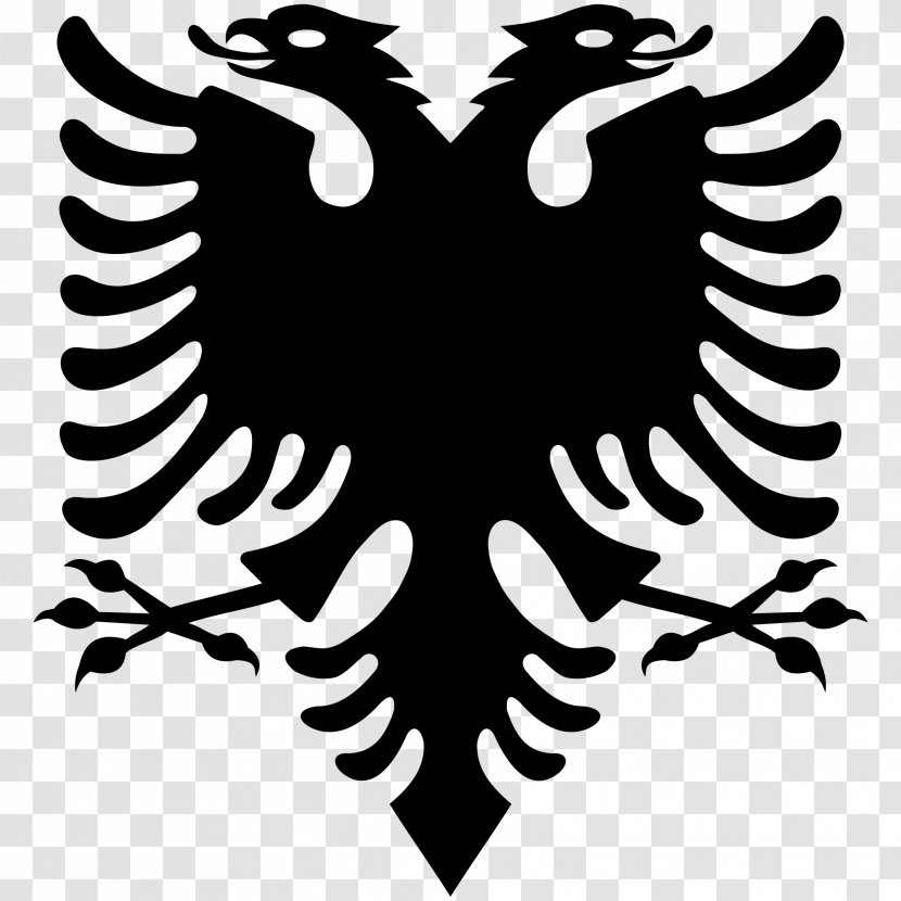 Flag Of Albania National Principality - Monochrome Photography - Eagle Transparent PNG