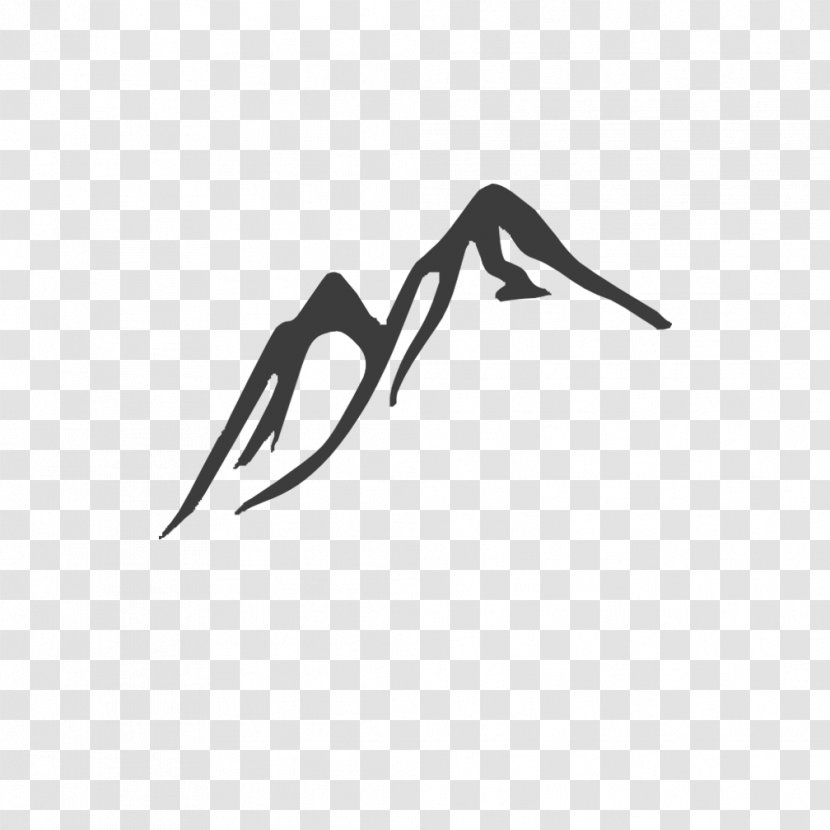 Mountain Clip Art - Monochrome - Drawing Transparent PNG