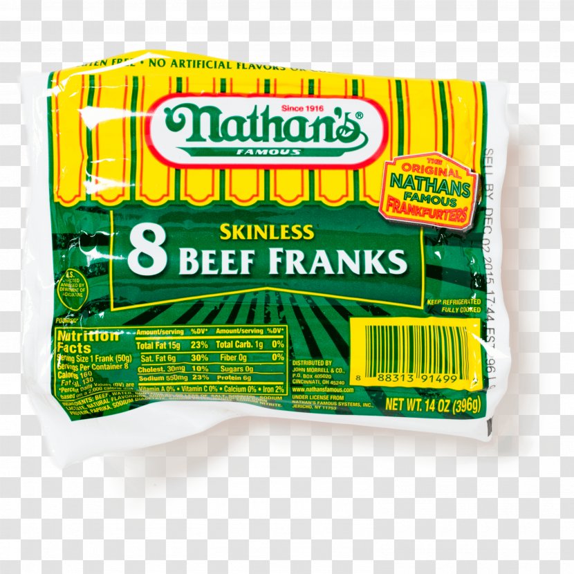 Hot Dog Chili Con Carne Bacon Rookworst Nathan's Famous Transparent PNG