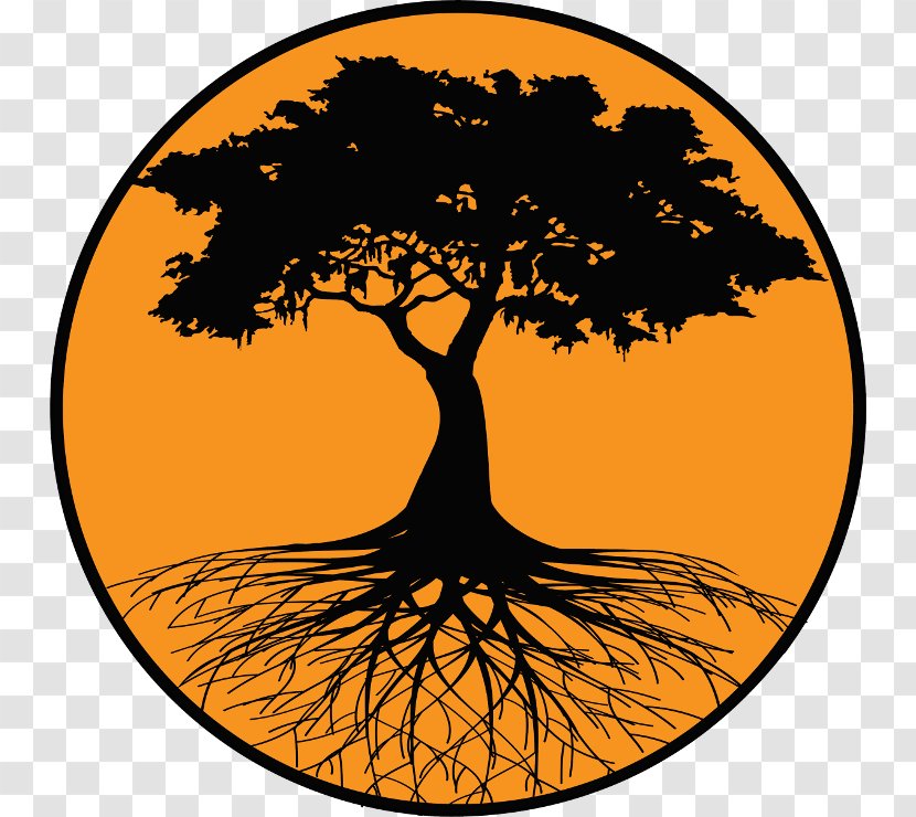 Root Silhouette Tree - Orange Transparent PNG