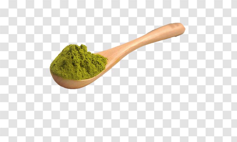 Green Tea Matcha Konacha Powder - A Spoon Of Transparent PNG