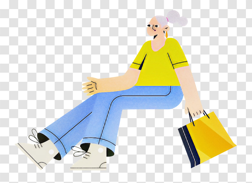 Furniture Angle Line Sitting Yellow Transparent PNG