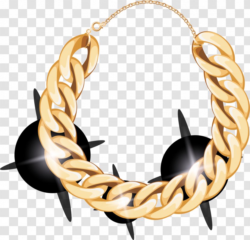 Necklace Gold Chain Bracelet Jewellery - Golden Glitter Transparent PNG
