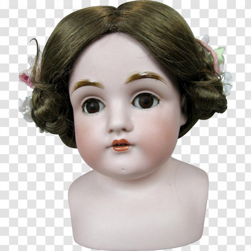 Forehead Cheek Chin Eyebrow Doll - Brown Hair Transparent PNG