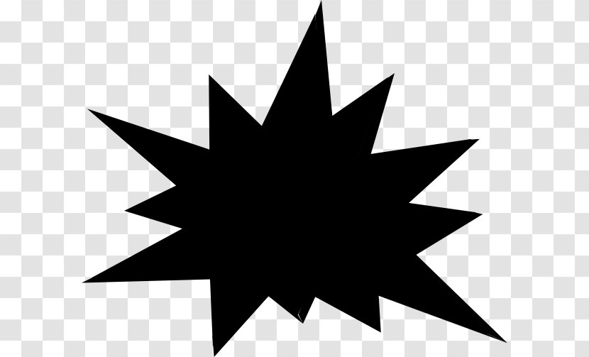 Starburst Free Content Clip Art - Black And White - Cliparts Transparent PNG