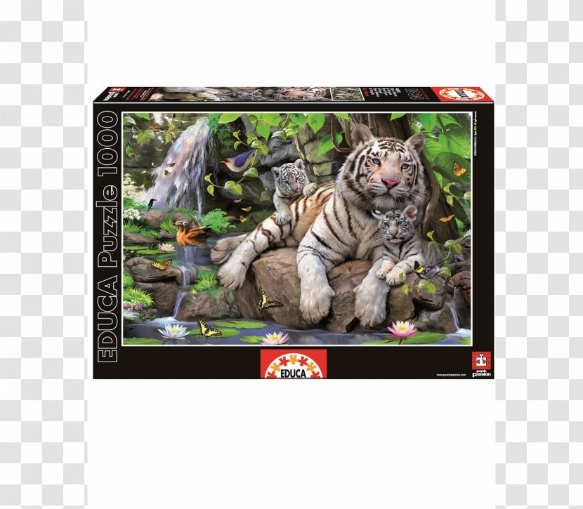 Jigsaw Puzzles Felidae Bengal Tiger White Cat - Carnivoran Transparent PNG