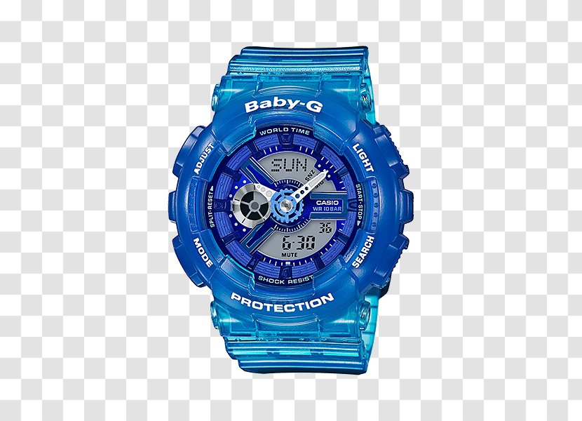 Casio BABY-G BA110 G-Shock Original GA-700 Watch LA670W - Electric Blue Transparent PNG