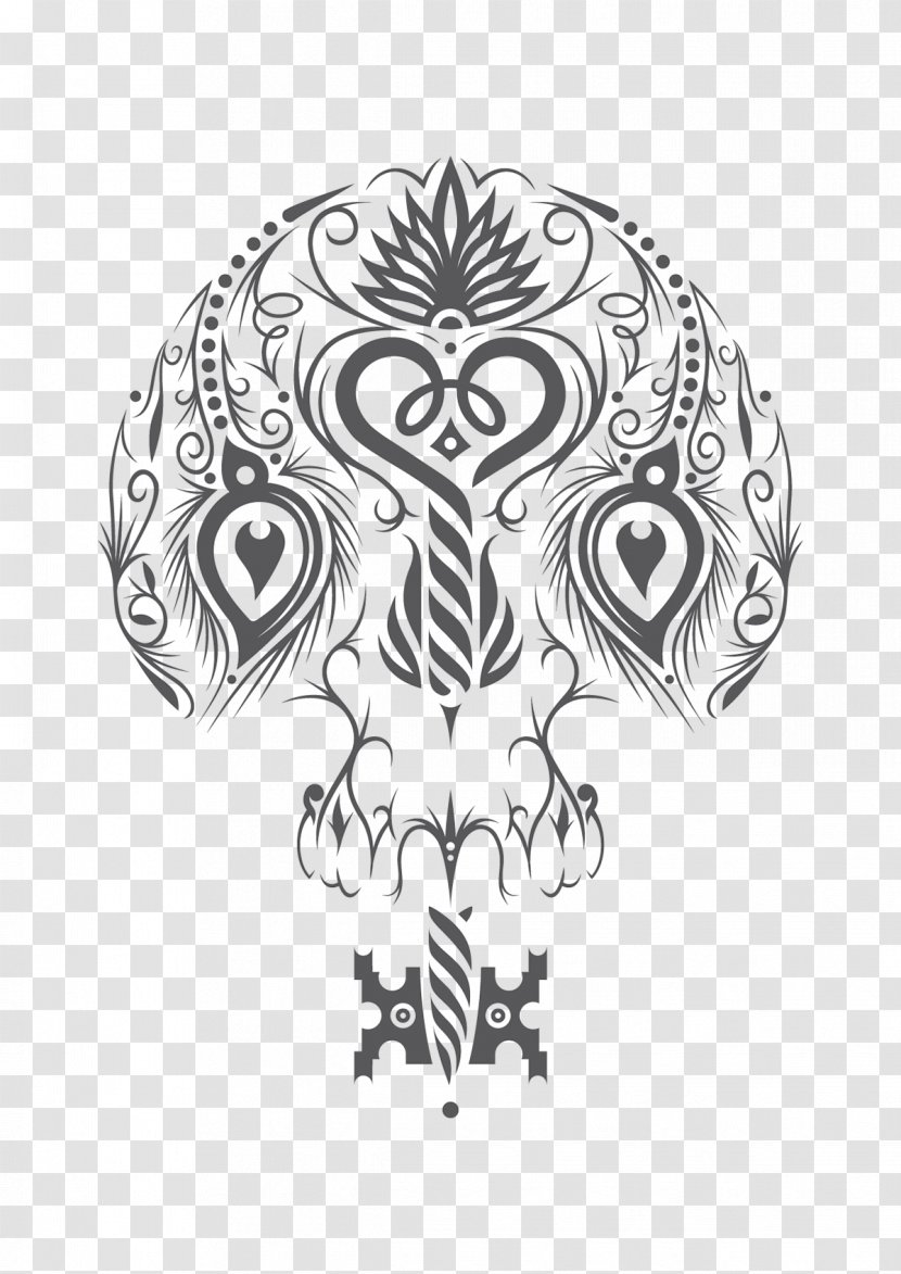 Day Of The Dead Calavera Design Skull Santa Muerte - Heart - Flower Transparent PNG