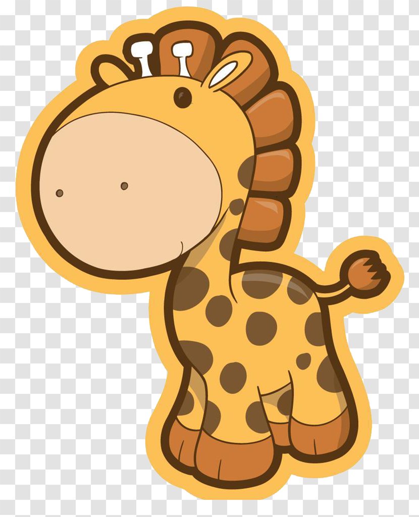 Infant Free Content Clip Art - Cartoon Giraffe Transparent PNG