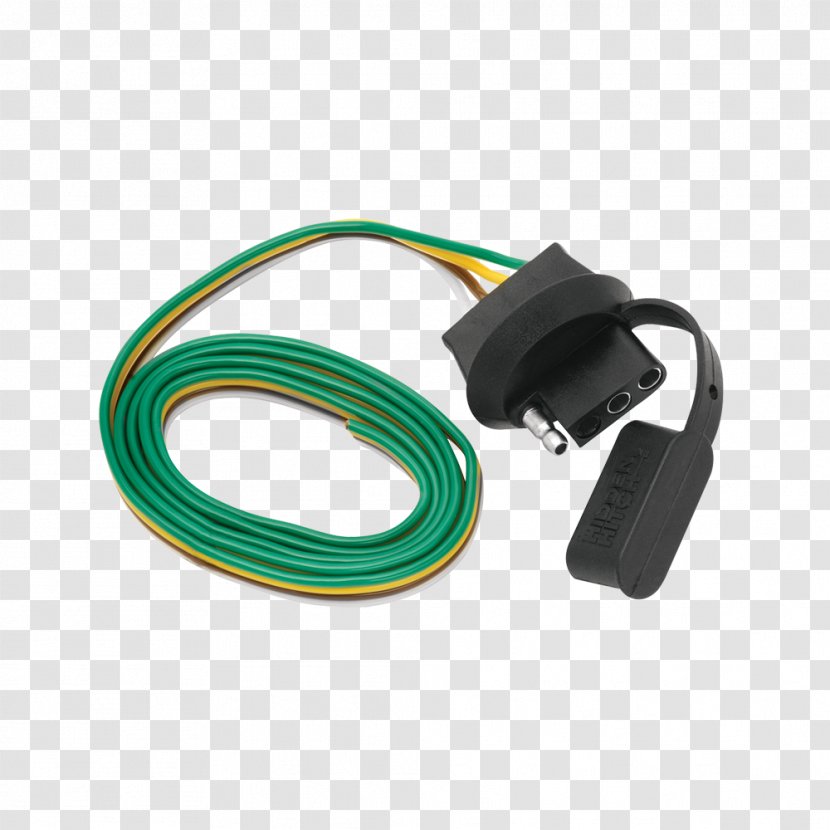 Electrical Cable Tow Ready 4-Flat Car End Connector Wires & - Technology - Flat Ball Hitch Transparent PNG