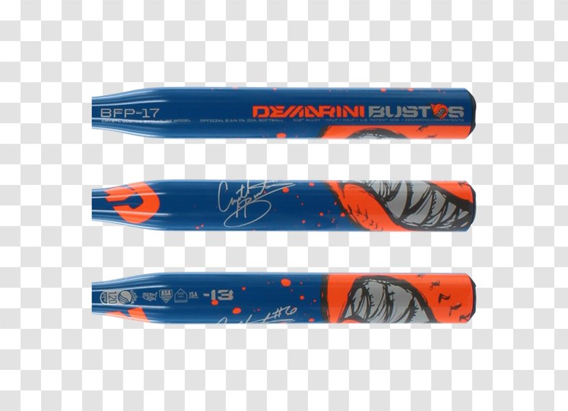 DeMarini Fastpitch Softball Baseball Bats - Orange Transparent PNG