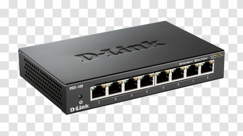 Gigabit Ethernet Network Switch Fast Hub - Plug And Play Transparent PNG