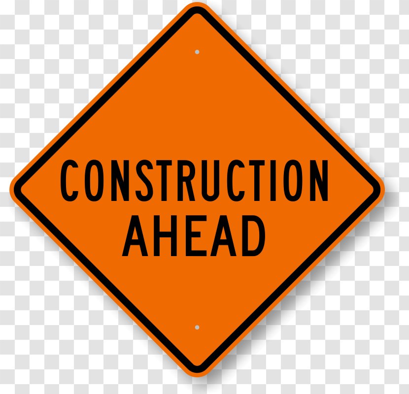 Roadworks Construction Traffic Sign - Signage Transparent PNG
