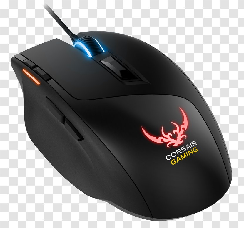 Computer Mouse Corsair Sabre RGB Light Components Optical Transparent PNG