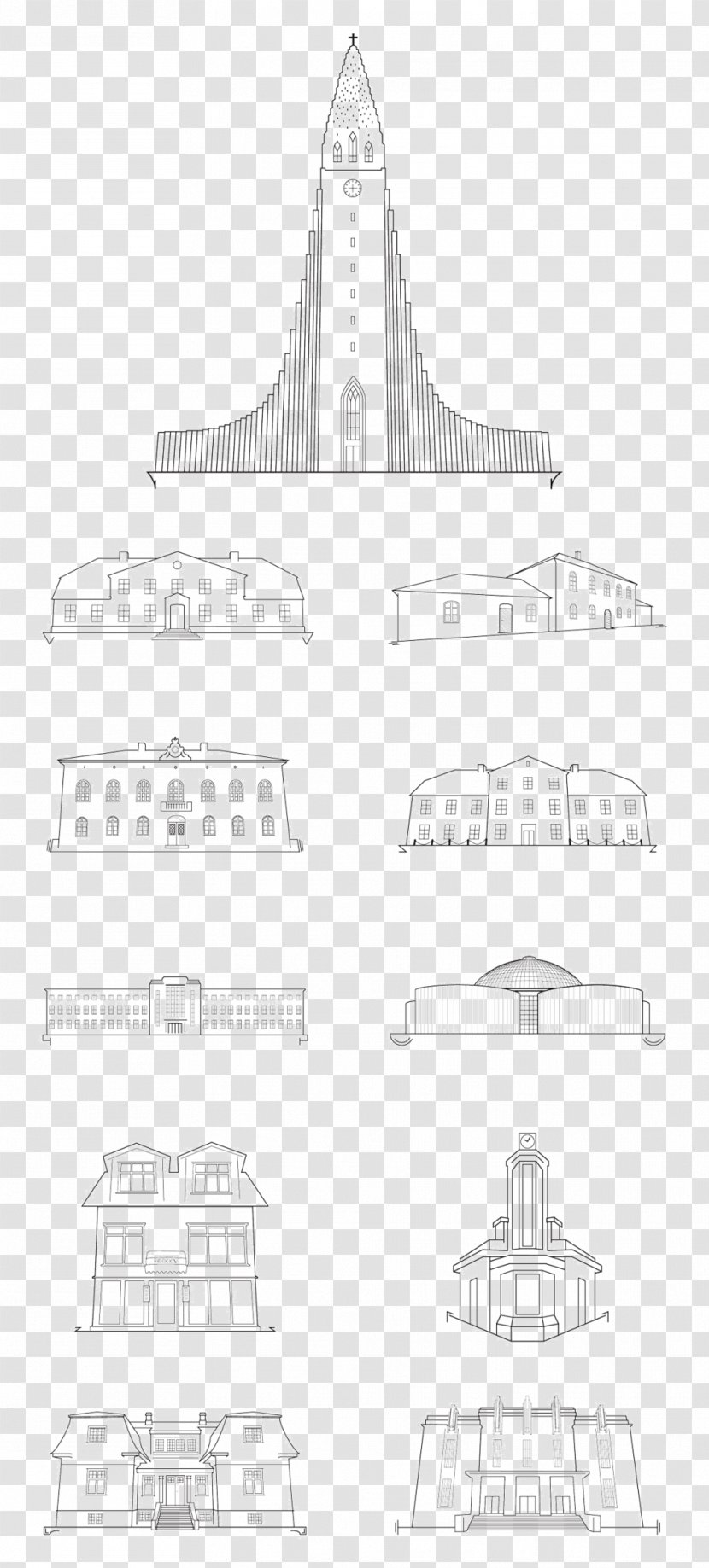 Architecture Product Design Facade Angle - Black And White - Elevation Transparent PNG