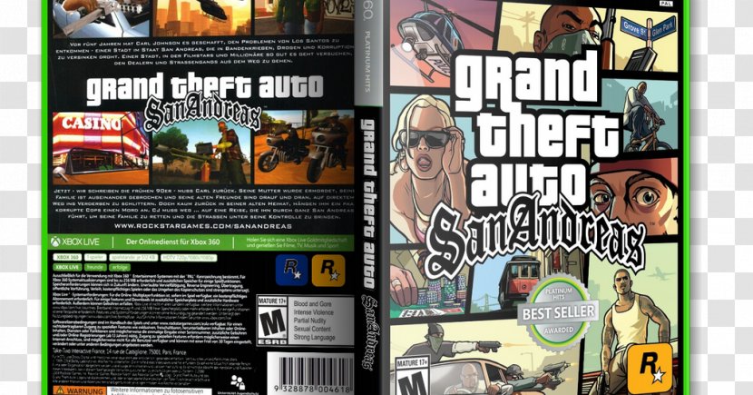 Grand Theft Auto: San Andreas Midnight Club: Los Angeles Xbox 360 Rockstar Games Presents Table Tennis Liberty City Stories - Auto Transparent PNG