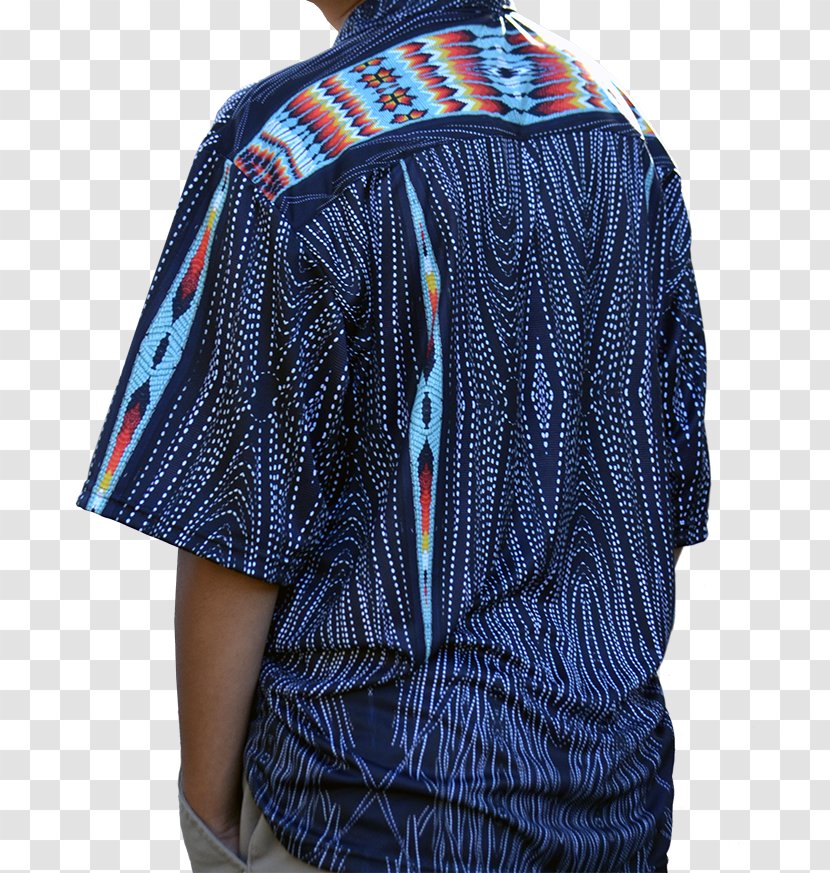 Sleeve Cobalt Blue Shoulder Textile Blouse - Outerwear Transparent PNG