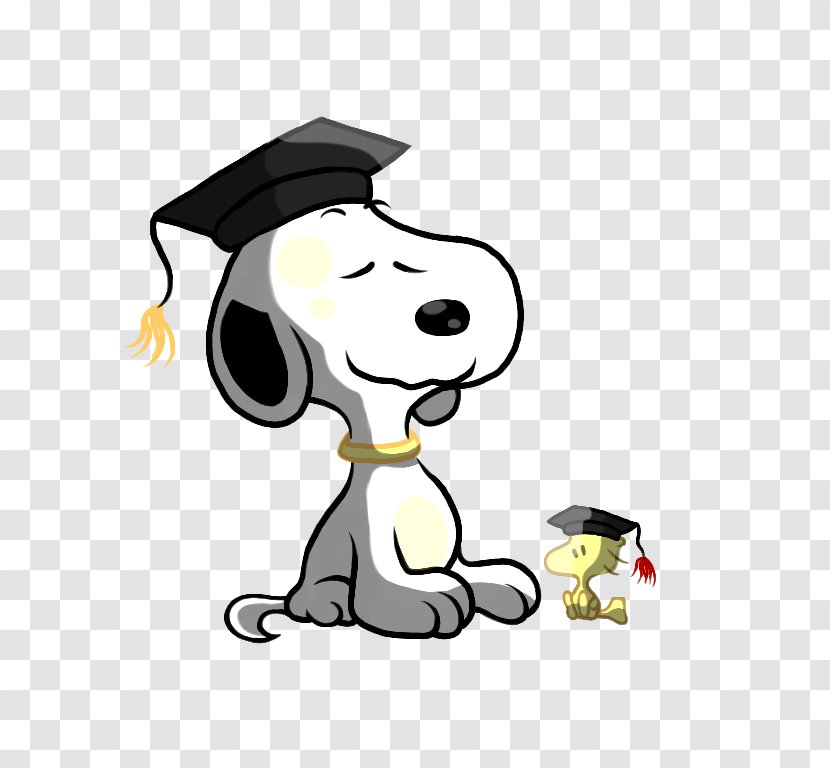 Snoopy Woodstock Graduation Ceremony Peanuts Clip Art - Carnivoran - Graduates Transparent PNG