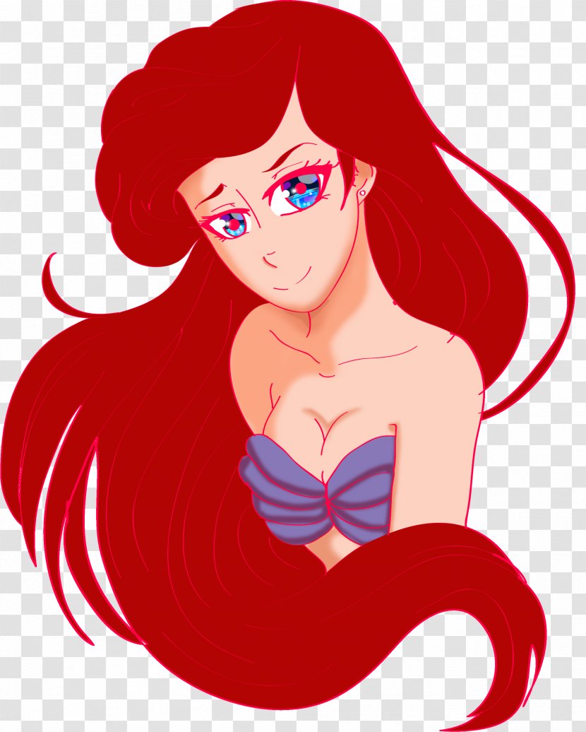 Red Hair Coloring Black Brown - Heart Transparent PNG