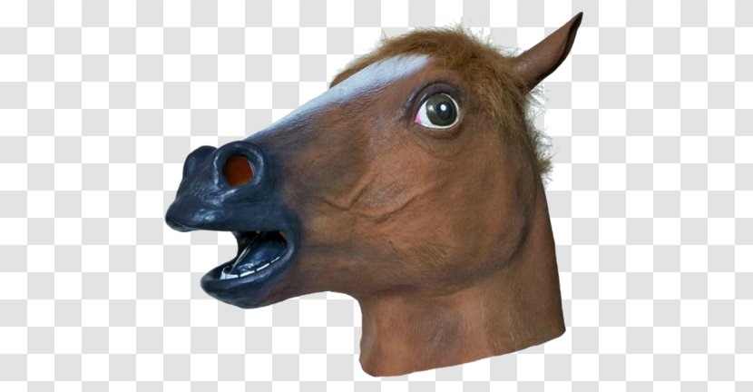 Horse Head Mask Latex Costume - Snout Transparent PNG