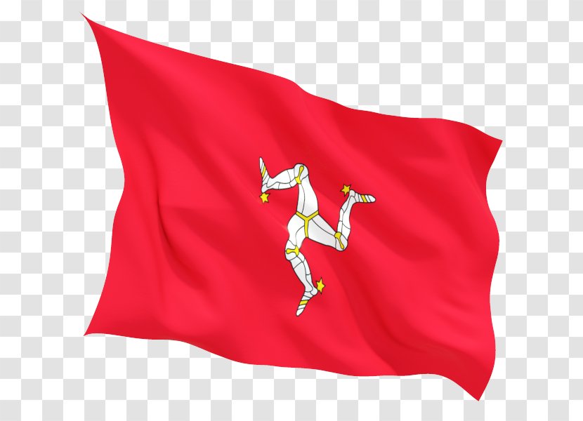Flag Of The Isle Man Coat Arms Manx People - Throw Pillow Transparent PNG