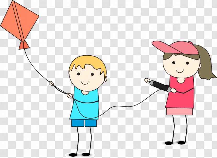 Paper Banner - Heart - Child Flying A Kite Transparent PNG