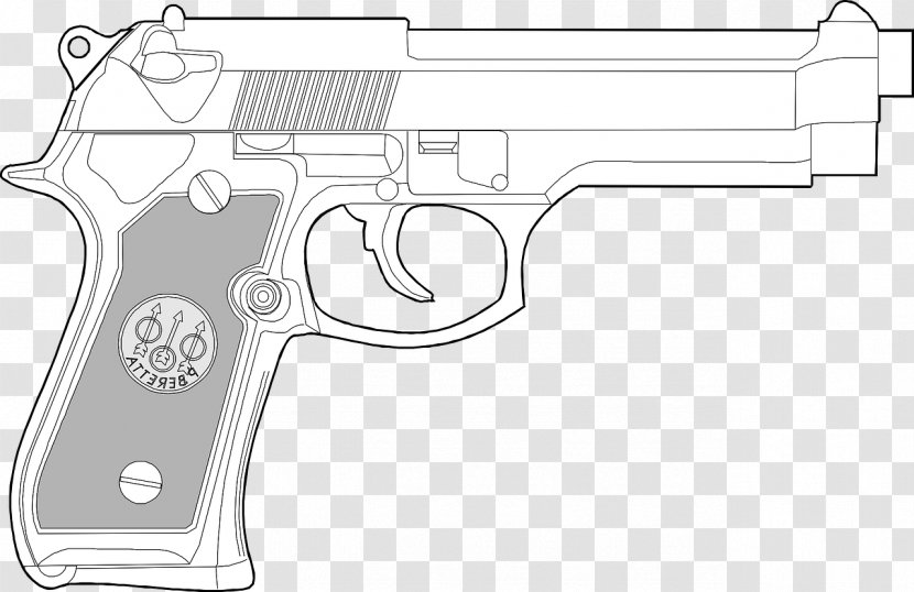 Trigger Firearm Gun Pistol Weapon - Drawing Transparent PNG