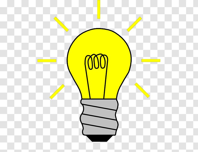 Incandescent Light Bulb Lamp Clip Art - Human Behavior - Electric Transparent PNG