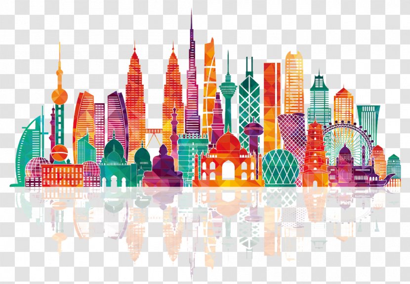 Asia Skyline Royalty-free Illustration - Silhouette - City Transparent PNG