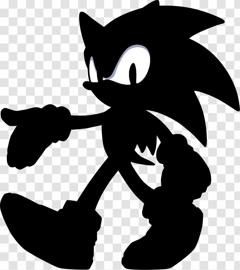 Sonic The Hedgehog Shadow Adventure Rouge Bat Art - Black - Silhoutte Transparent PNG