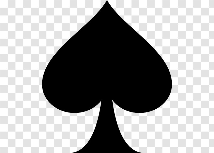 Playing Card Ace Of Spades - Silhouette Transparent PNG