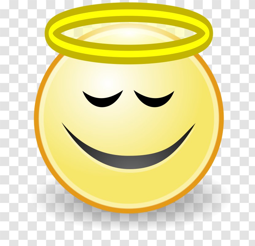 Smiley Emoticon Angel Face Clip Art - Emoji - Halo Clipart Transparent PNG
