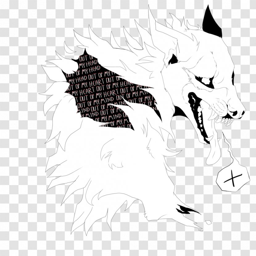 Cat Line Art Sketch - Head Transparent PNG