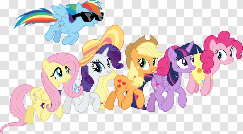 Twilight Sparkle Pony Applejack Pinkie Pie Rainbow Dash - Silhouette - Mane Vector Transparent PNG