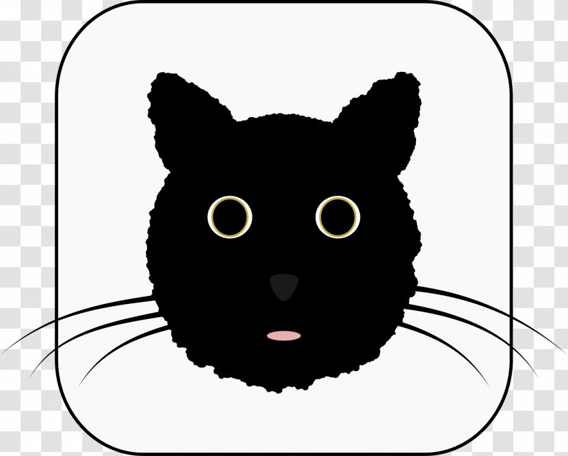 Black Cat Kitten Whiskers Mammal - Animal Transparent PNG