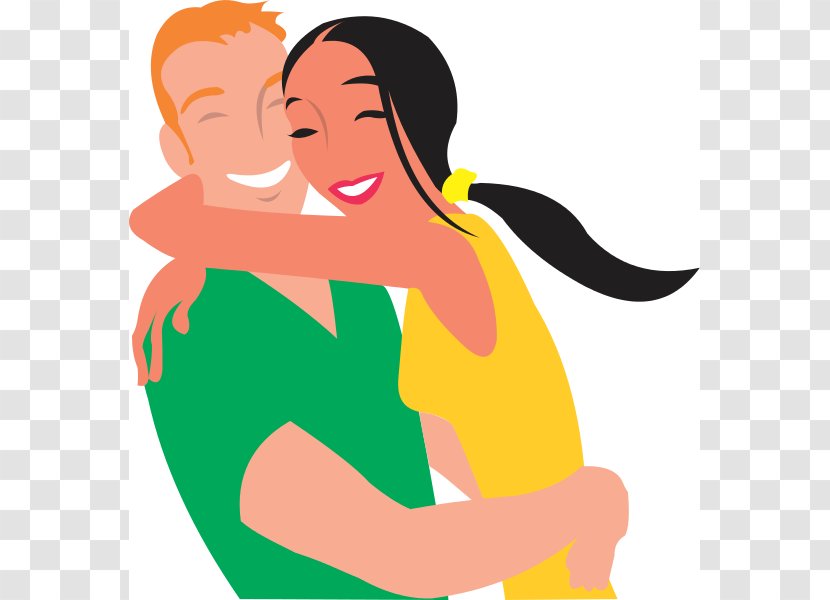 Hug Couple Love Romance Clip Art - Flower - True Cliparts Transparent PNG