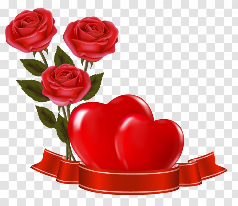 Heart Flower Vector Graphics Illustration Image - Stock Photography - Rose Family Transparent PNG