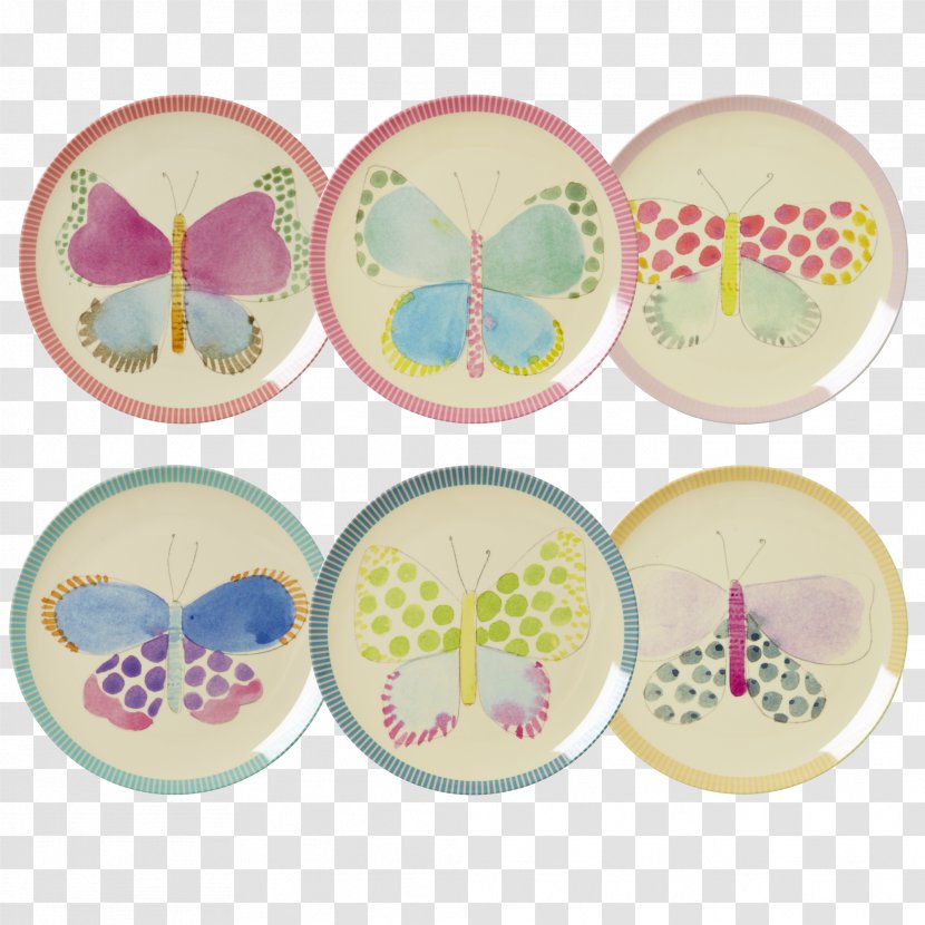 Plate Tableware Rice Butterfly Melamine - Printing - Of Transparent PNG