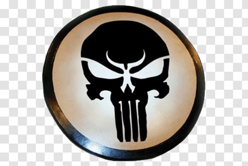 Punisher Human Skull Symbolism Round Shield - Marvel Comics Transparent PNG