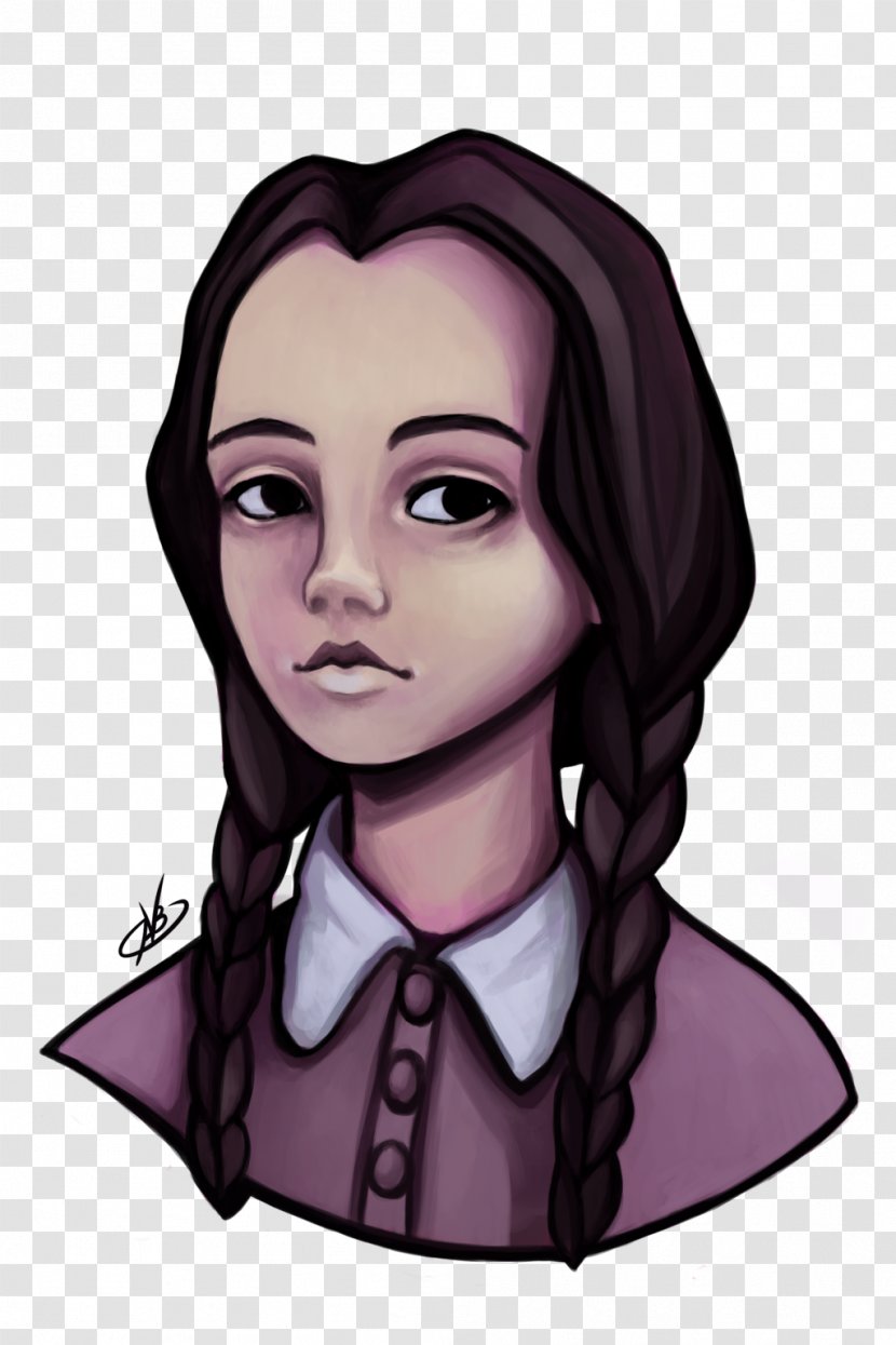 Wednesday Addams The Family Drawing Fan Art Artist - Heart - Frame Transparent PNG
