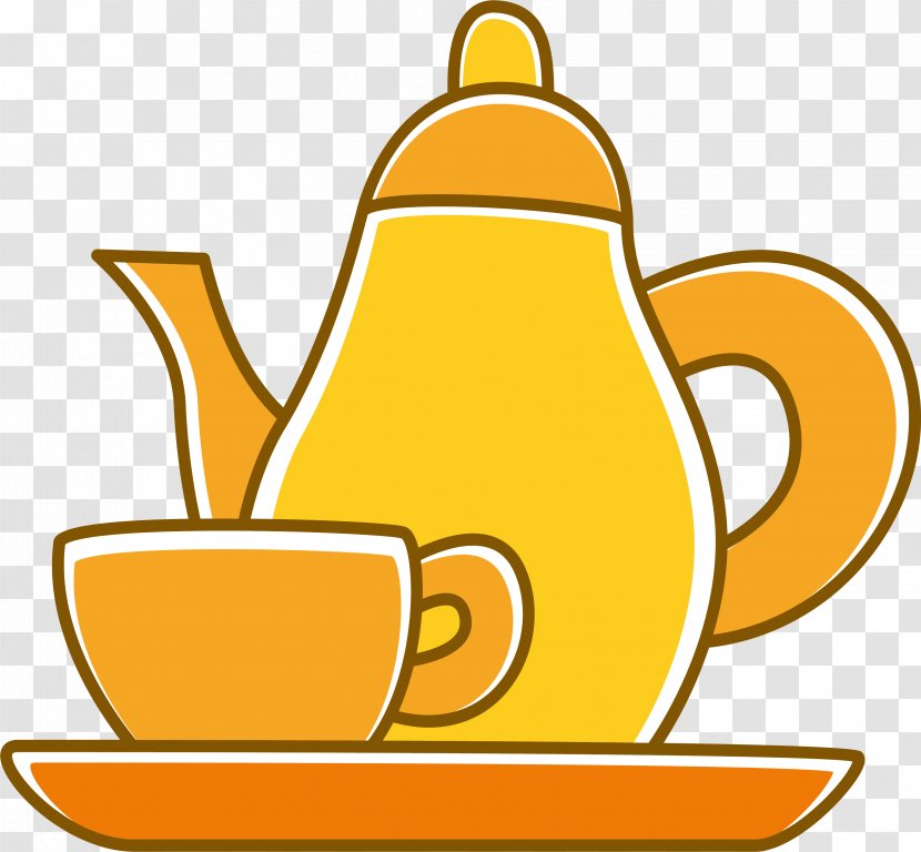 Teaware Coffee Cup Clip Art - Fruit - Yellow Tea Set Transparent PNG