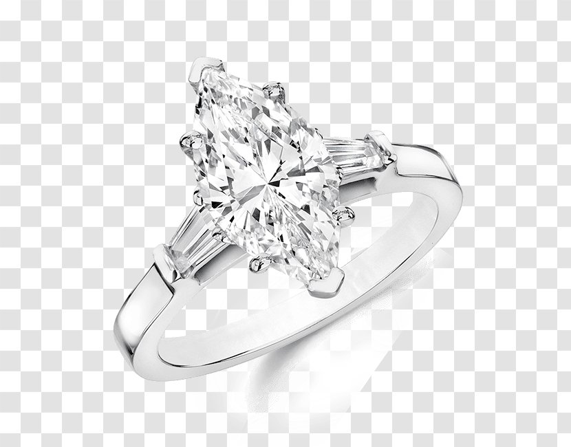 Diamond Engagement Ring Baguette Wedding - Rings - Enhancers Transparent PNG
