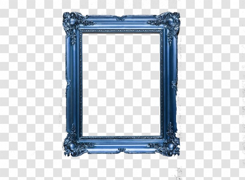Picture Frame Window - Designer - Dark Blue Transparent PNG