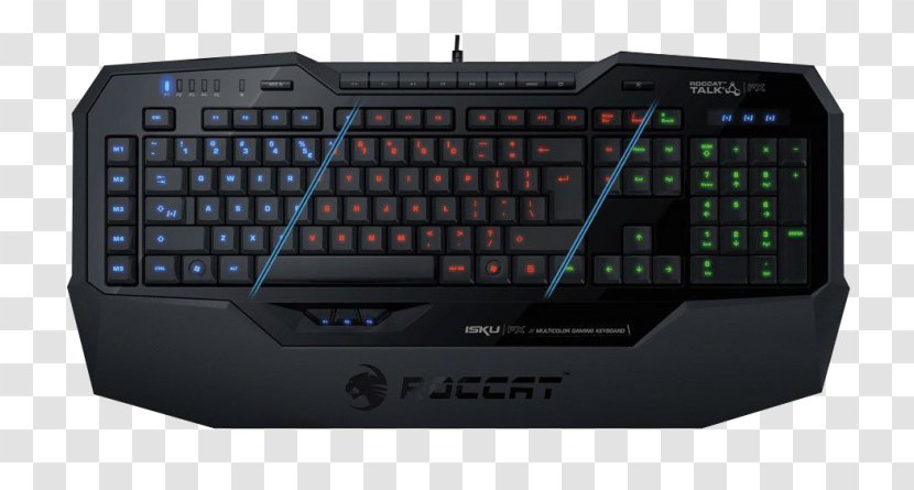 Computer Keyboard Roccat Isku FX Gaming Keypad Mouse - Input Device Transparent PNG