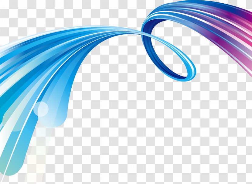 Curve Abstract Art Line - Optical Fiber Cable - Colorful Geometric Lines Transparent PNG