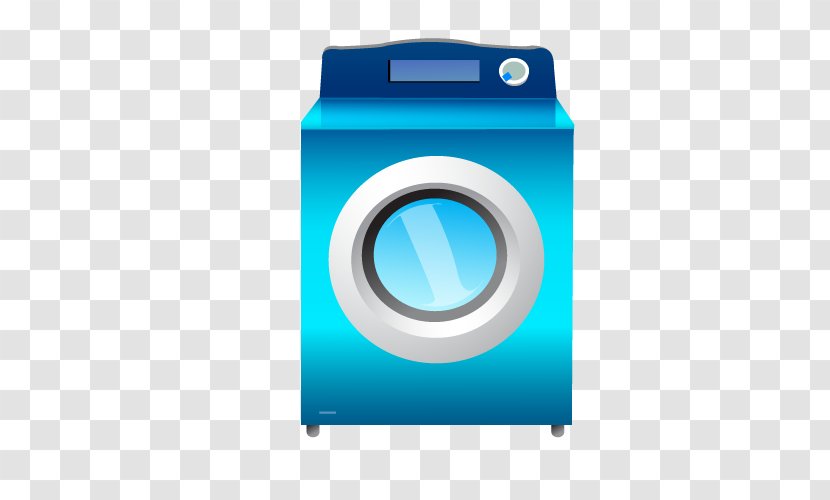 Washing Machine - Cleaning - Vector Blue Drum Transparent PNG